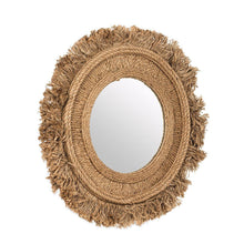 Load image into Gallery viewer, Rope fringed mirror - side angle