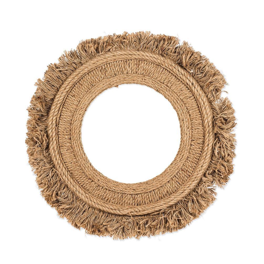 Rope fringed mirror