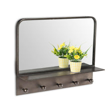 Load image into Gallery viewer, Parker Mirror and Hook Rack with decoration flowers
